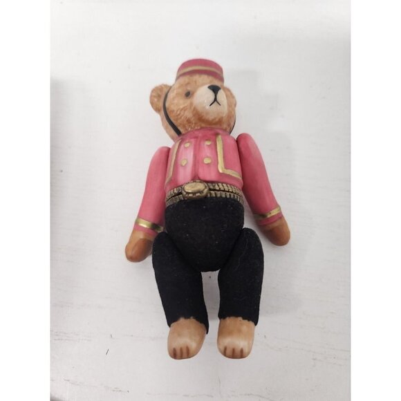 VTG Beary Best Bears Teddy Bear Bell Hop Bentley Charm Trinket Box Midwest PHB - Picture 6 of 11